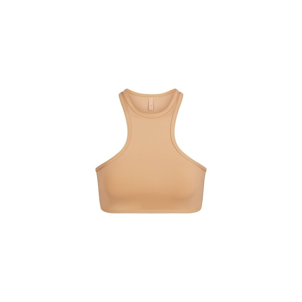 SKIMS Swim High Neck Racerback Top Ochre XL